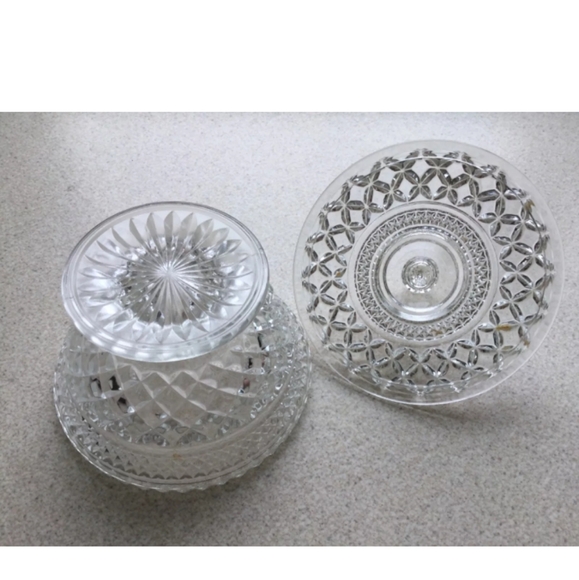 Vintage EUC Anchor Hocking Wexford diamond Pattern Glass Candy Dish - Picture 2 of 5